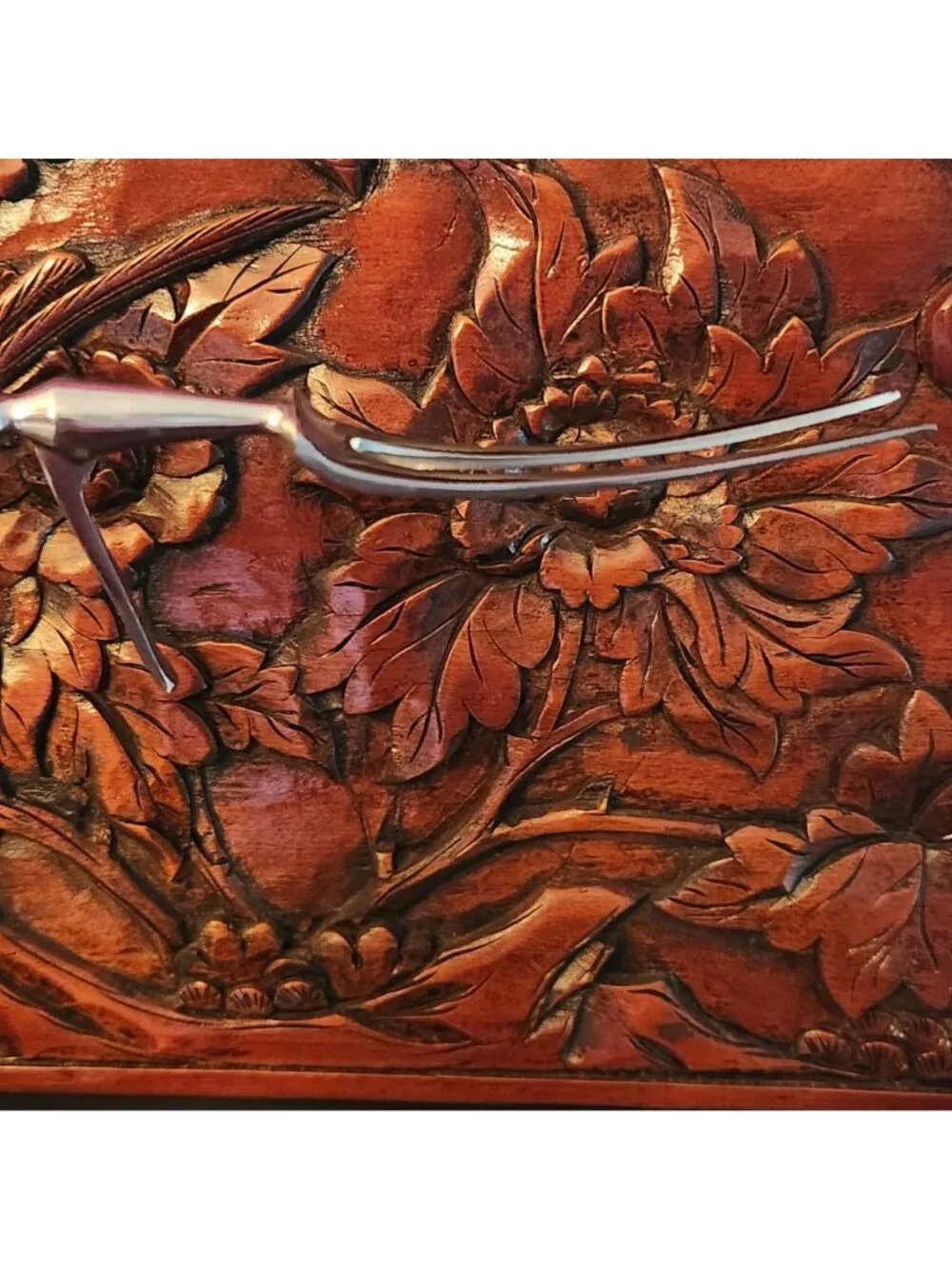 Vintage 1950's Stainless Steel Carving Fork with Finger Guard